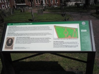 Seventeenth Century Copp’s Hill Marker. Click for full size. Seventeenth Century Copp’s Hill Marker image. Click for full size.