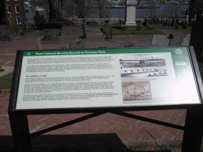 From Colonial Burying Ground to Victorian Park Marker. Click for full size. From Colonial Burying Ground to Victorian Park Marker image. Click for full size.