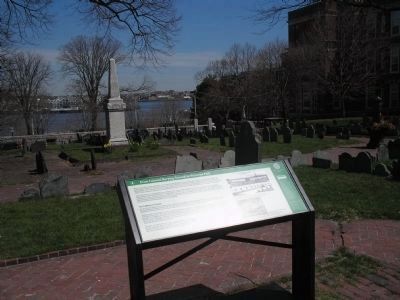 Marker in Copp’s Hill Burying Ground image. Click for full size.