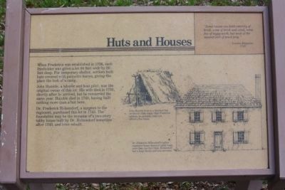 Frederica - Huts and Houses Marker image. Click for full size.