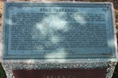 Fort Frederica Marker image. Click for full size.