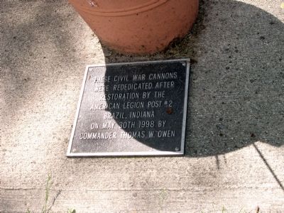 Civil War Cannons Rededicated - Restoration Marker image. Click for full size.