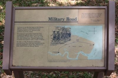 Frederica - Military Road Marker image. Click for full size.