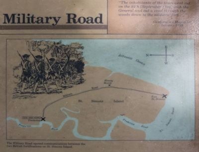 Frederica - Military Road Marker image. Click for full size.