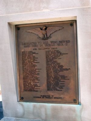 World War II War Memorial Marker image. Click for full size.