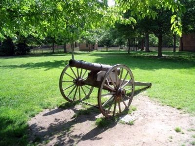Fort Christanna Cannon located in front of the Wren Building. image. Click for full size.