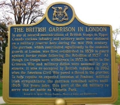 The British Garrison in London Marker image. Click for full size.
