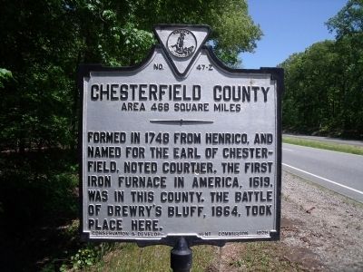 Chesterfield County Marker image. Click for full size.