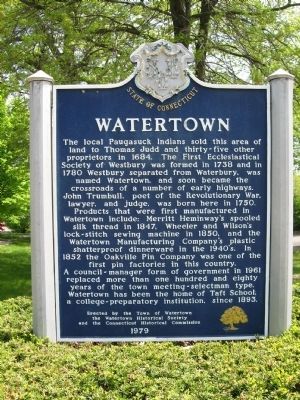 Watertown Marker image. Click for full size.