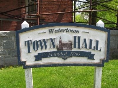 Watertown Town Hall Sign image. Click for full size.
