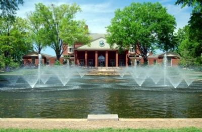 Elizabeth Lyles Blackwell Fountain -<br>Duke Library in Backgrounf image. Click for full size.