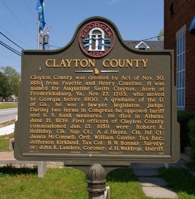 Clayton County Marker image. Click for full size.