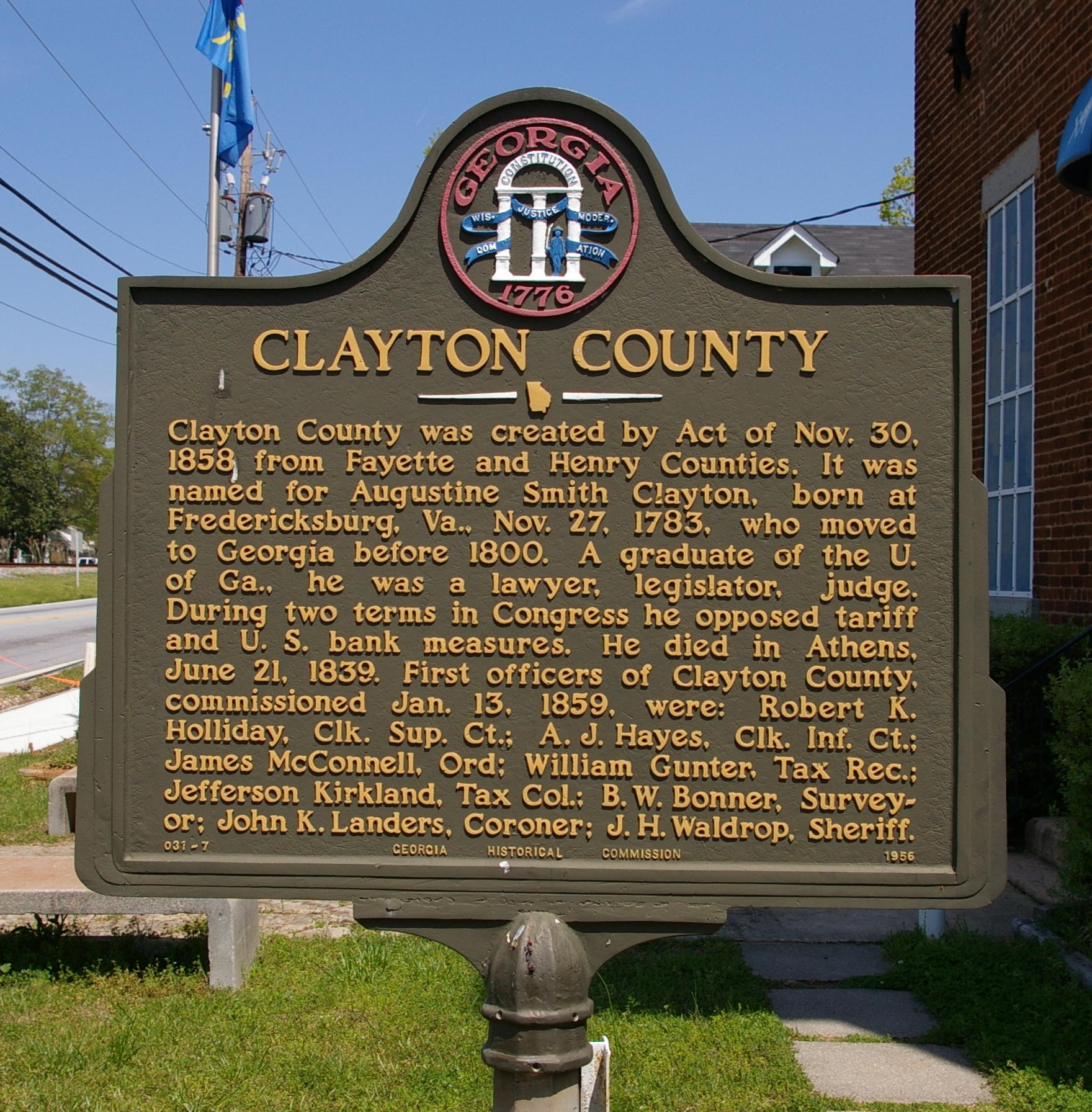 Clayton County Marker
