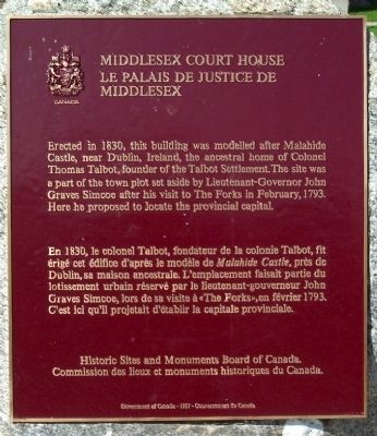 Middlesex Court House Marker image. Click for full size.