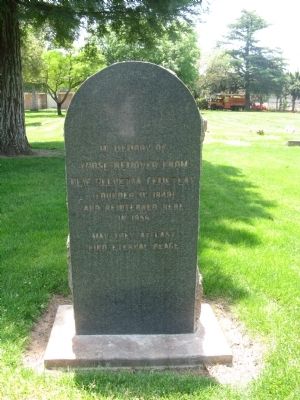 A Second Marker Located at the New Helvetia Re-Internment Section image. Click for full size.