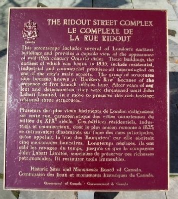 The Ridout Street Complex Marker image. Click for full size.