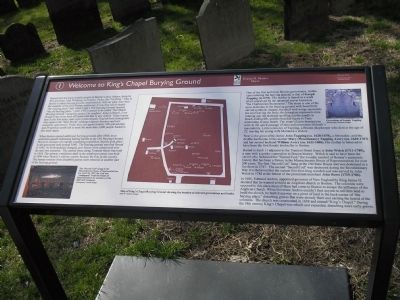 Welcome to Kings Chapel Burying Ground	Marker image. Click for full size.