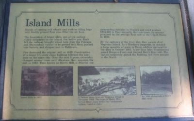 Island Mills Marker. Click for full size. Island Mills Marker image. Click for full size.