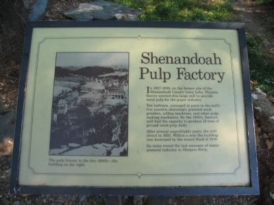 Shenandoah Pulp Factory Marker image. Click for full size.