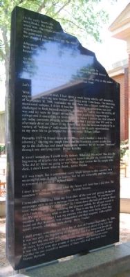 Furman Class of '05 09/11 Memorial - Left. Click for full size. Furman Class of '05 09/11 Memorial - Left image. Click for full size.