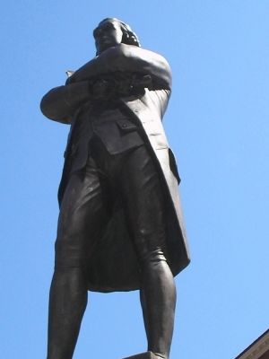Closeup of Samuel Adams image. Click for full size.