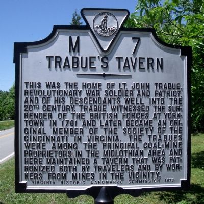 Trabue's Tavern Marker. Click for full size. Trabue's Tavern Marker image. Click for full size.