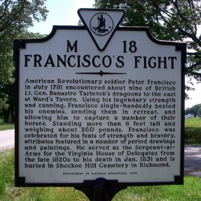 Francisco's Fight Marker image. Click for full size.