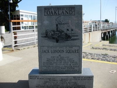 Front of Pony Express Ferry "Oakland" Marker image. Click for full size.