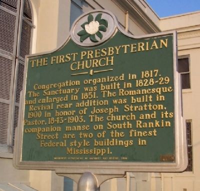 The First Presbyterian Church Marker. Click for full size. The First Presbyterian Church Marker image. Click for full size.