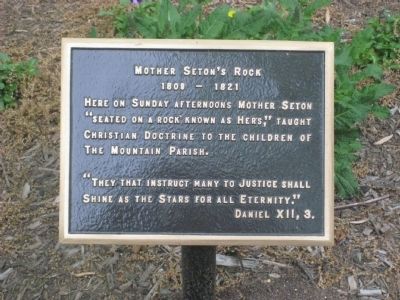 Mother Seton's Rock Marker image. Click for full size.