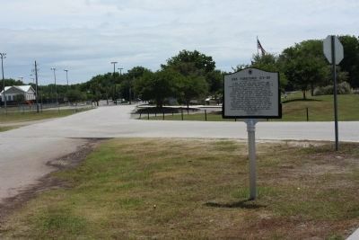 USS Yorktown (CV~10) Marker at Driveway for Athletic Fields. image. Click for full size.