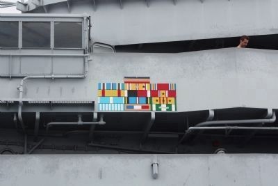 USS Yorktown (CV~10) Battle Ribbons image. Click for full size.