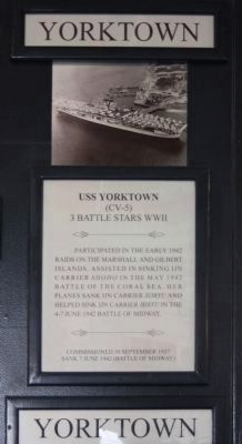 USS Yorktown (CV~5) Plaque image. Click for full size.