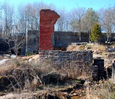 Powerhouse Ruins -<br>Only Portion of the Wall Standing. Click for full size. Powerhouse Ruins -<br>Only Portion of the Wall Standing image. Click for full size.