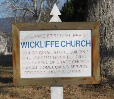 Wickliffe Church Marker image. Click for full size.
