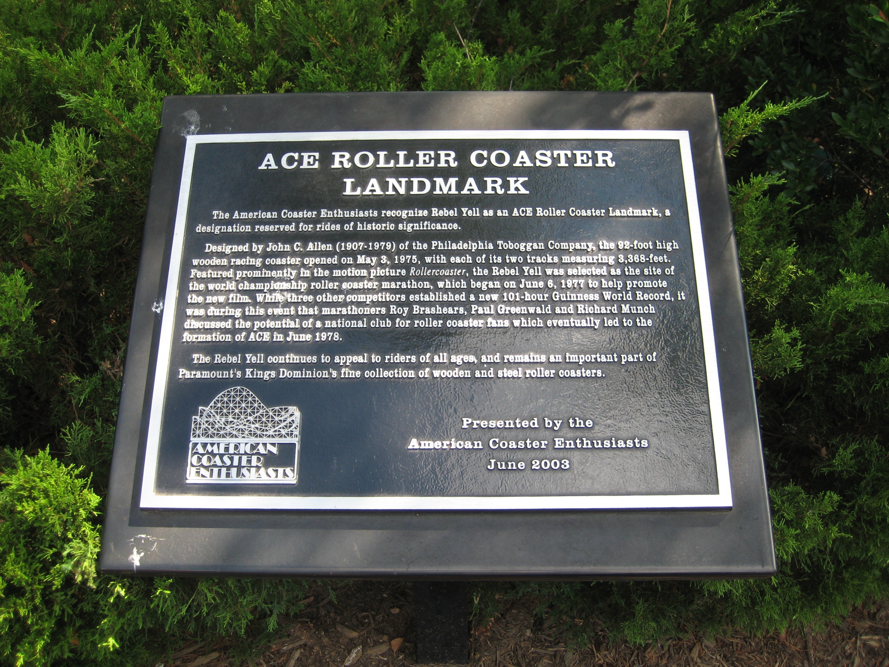 ACE Roller Coaster Landmark Marker