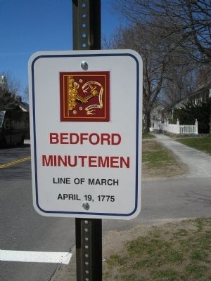 Bedford Minutemen Marker. Click for full size. Bedford Minutemen Marker image. Click for full size.