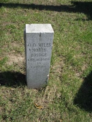 Mileage Marker next to Acton Minutemen Marker image. Click for full size.