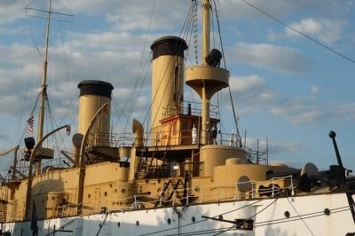 Bridge and forward superstructure of Cruiser <i>Olympia</i> image. Click for full size.