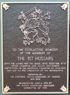 The 1st Hussars Marker image. Click for more information.