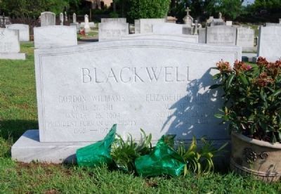 Blackwell Tombstone -<br>Springwood Cemetery, Greenville, SC image. Click for full size.