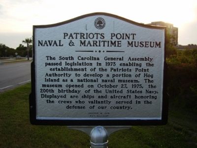 Patriots Point Naval & Maritime Museum Marker image. Click for full size.