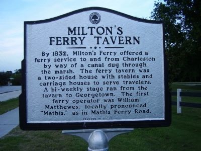 Milton's Ferry Tavern Marker image. Click for full size.