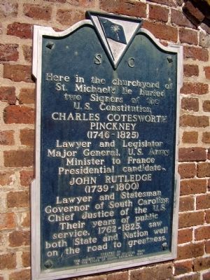 Pinckney/Rutledge Marker image. Click for full size.