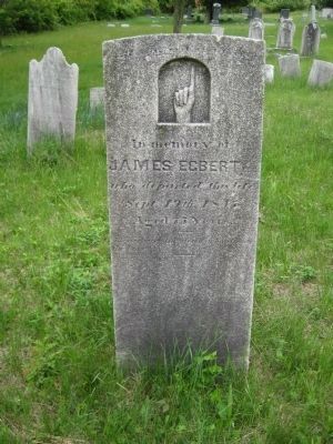 James Egbert Gravestone - Mentioned on marker image. Click for full size.