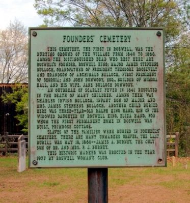 Founders' Cemetery Marker image. Click for full size.