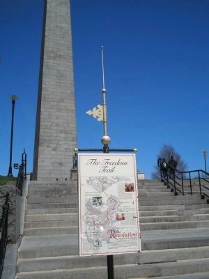 Marker at the Bunker Hill Memorial image. Click for full size.