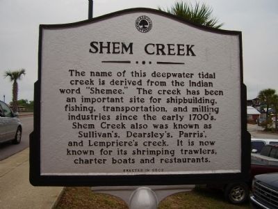 Shem Creek Marker image. Click for full size.
