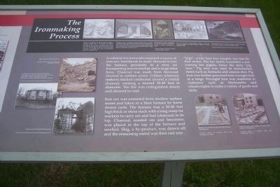 Iron Production: Maryland's Industrial Past - The Iron Making Process Marker </b>(right side). Click for full size. Iron Production: Maryland's Industrial Past - The Iron Making Process Marker </b>(right side) image. Click for full size.