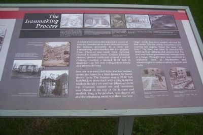 Iron Production: Maryland's Industrial Past - The Iron Making Process Marker </b>(right side) image. Click for full size.